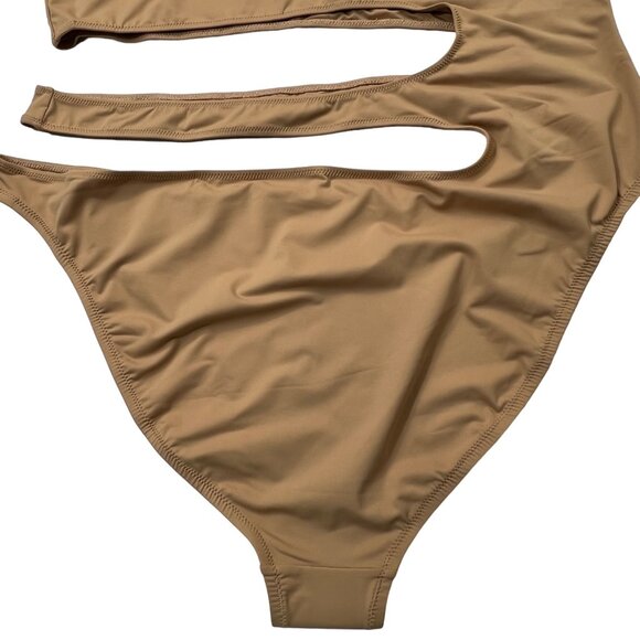 SKIMS Swim One Shoulder Monokini Ochre Womens 4X - Picture 7 of 12